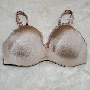 Playtex Bra Womens Sz 36DD Tan 3 Clasp Back Closure Underwire Full Coverage